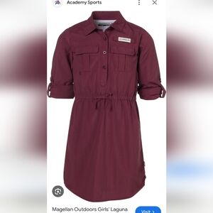 Elegant Burgundy Shirt Dress